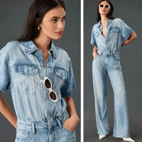 Good American Weightless Denim Jumpsuit